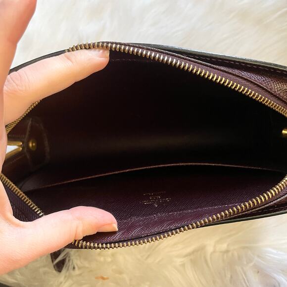 Louis Vuitton Bordeaux Taiga Leather Baikal Wristlet Pouch Clutch SLG - Picture 9 of 12
